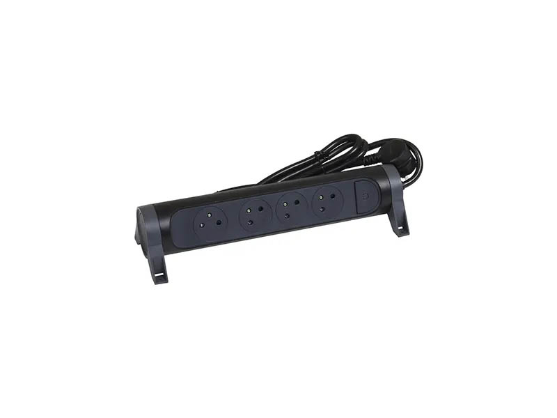 Rallonge multiprise rotative avec 4 prises de courant Surface , interrupteur et cordon